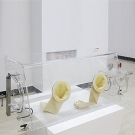 Scatola per guanti acrilica dell'azoto, scatola per guanti del gas inerte di ricerca del laboratorio medico
