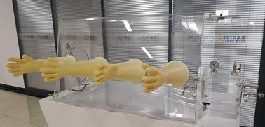 Guanti resistenti chimici del laboratorio per la scatola per guanti della scatola per guanti acrilica e dell'acciaio inossidabile