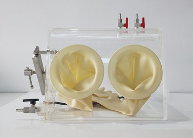 Scatola per guanti a piena vista di piccola dimensione del laboratorio con azoto/argon/l'elio