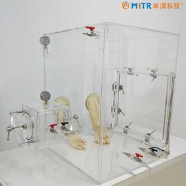 Mini scatola per guanti di vuoto del plexiglass & dell'acrilico su misura per ricerca del laboratorio