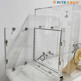 Mini scatola per guanti di vuoto del plexiglass & dell'acrilico su misura per ricerca del laboratorio